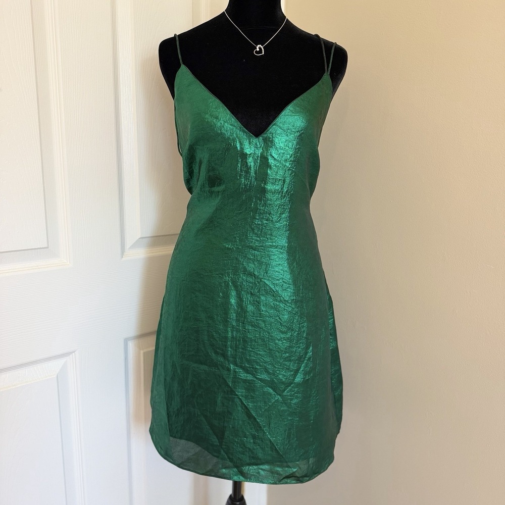 House Of Harlow 1960 X Revolve Ambrosia Mini Dress Green (L) Glam Party Club